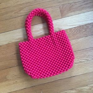 Zara pink beaded mini bag